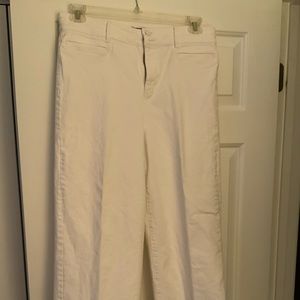 Ladies white ankle denim jeans